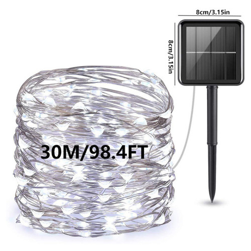 2026新款98英尺太陽能LED童話燈300多色LED8
