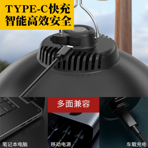 復古戶外露營燈氛圍感照明超長續航野營帳篷天幕營地充電led掛燈