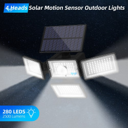 1/2/4/6/8PCS, Solar Outdoor Lights with Motion Sensor