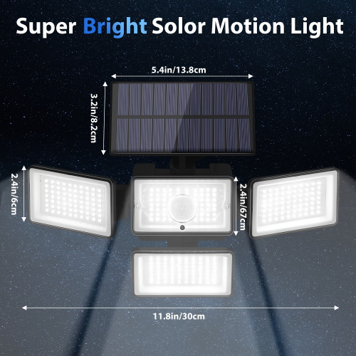 1/2/4/6/8PCS, Solar Outdoor Lights with Motion Sensor