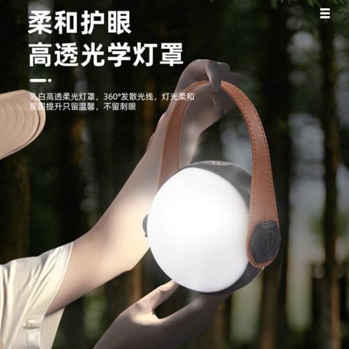 新款精靈球戶外氛圍燈露營帳篷燈可攜式快充LED球泡長續航未來之光