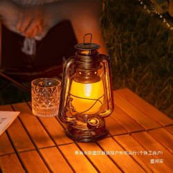 露營燈野營燈復古馬燈氛圍燈手提燈帳篷燈充電煤油燈太陽能戶外燈