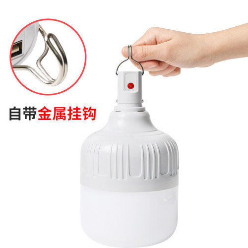 聲控超亮LED無線充電燈泡樓道家用節能燈夜市擺攤戶外露營帳逢燈