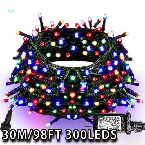 1 Pack Of 98FT 300 LED String Lights Multi color, Christmas