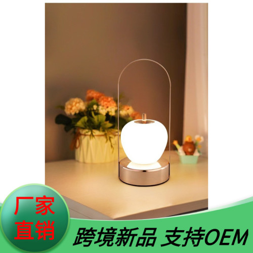 Led充電觸控護眼台燈小夜燈家用擺攤宿捨床頭桌面戶外手提露營燈