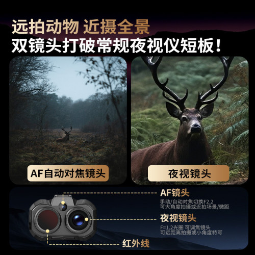 新品4k高清NV109紅外線夜視儀 雙鏡頭長焦狩獵戶外夜拍錄像望遠鏡