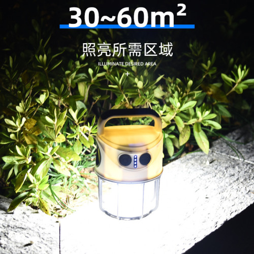 新款多功能戶外露營燈usb充電雙光源戶外探照燈擺攤地攤燈