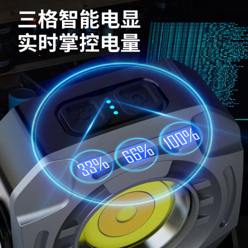 戶外露營燈長續航多功能可攜式鑰匙釦燈強磁檢修cob工作燈小手電筒