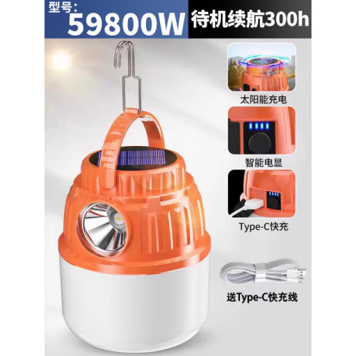 py露營燈太陽能戶外燈超長續航帳篷充電掛燈野營馬燈照明停電應急