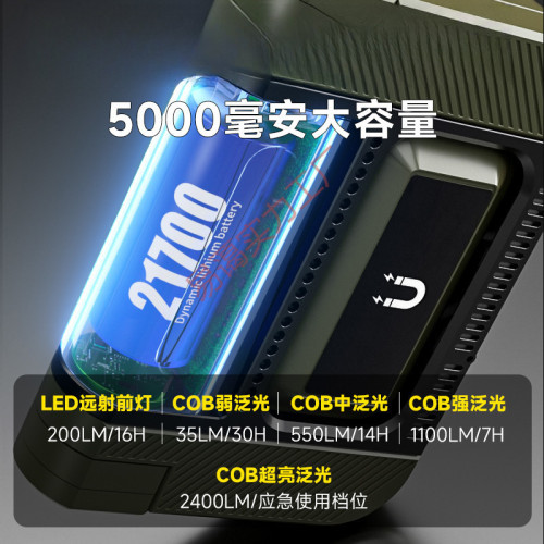 新款家用簡約一體戶外露營燈家用應急燈工地充電照明燈地攤強磁吸