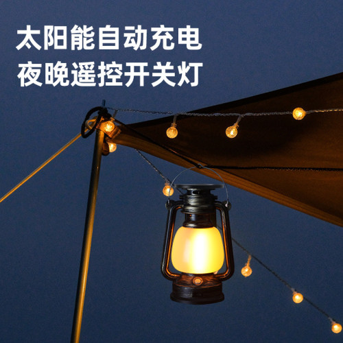 露營燈手提復古馬燈充電戶外爬山擺攤室內小夜燈帳篷營地氛圍提燈