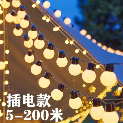 戶外露營氛圍燈泡圓球燈串婚慶led彩燈帶天幕帳篷裝飾燈庭院掛燈