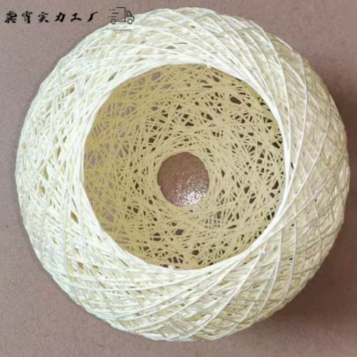遮光燈罩台燈落地燈外殼防刺眼柔光燈罩手工藤藝diy雙開口燈罩