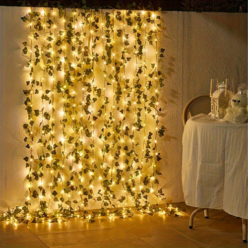 196.85inch Artificial Leaf String Lights Fairy Garland 5m50