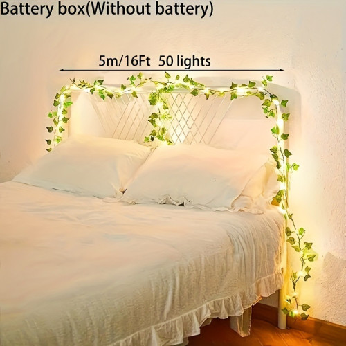 196.85inch Artificial Leaf String Lights Fairy Garland 5m50
