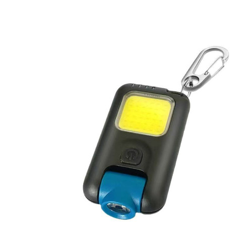 多功能鑰匙釦燈迷你COB高亮泛光露營應急燈type-c充電帽夾燈