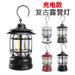 復古露營燈充電野營燈led小馬燈戶外氛圍照明手提燈帳篷燈野營燈