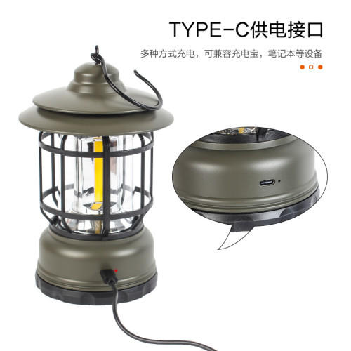 復古露營燈充電野營燈led小馬燈戶外氛圍照明手提燈帳篷燈野營燈
