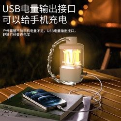 新款迷你柔光露營燈戶外行動電源便捷LED手電筒立式照明氛圍燈
