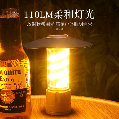 2024新款野營燈戶外照明手電筒擺攤手提燈帳篷燈多功能充電露營燈