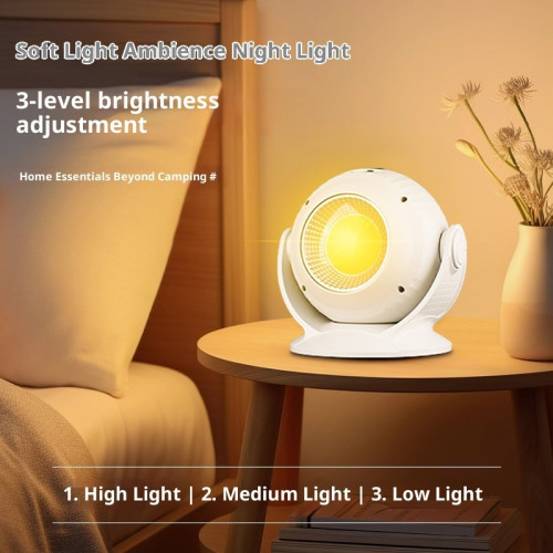 新品戶外家用照明星空燈可充電營地燈氛圍燈投影月亮燈北極光