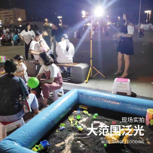 led投光燈可移動伸縮支架可攜式工程應急夜市三角大燈架擺攤燈支架