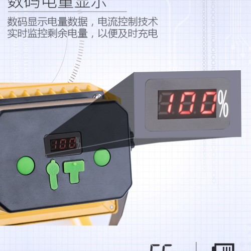 LED強光充電投光燈戶外應急燈工地停電照明露營擺地攤手提家用燈