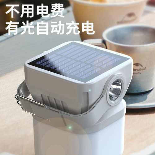 新款露營燈太陽能可充電超長續航帳篷燈應急燈野營燈充電式照明燈