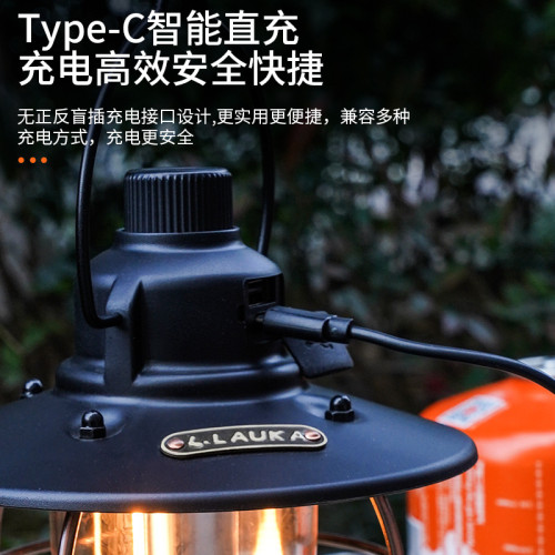 戶外露營燈帳篷燈野營燈照明營地氛圍燈充電手提復古馬燈超亮掛燈