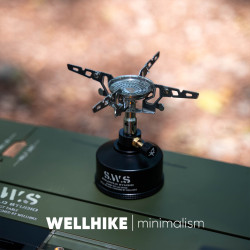 WELLHIKE繁星瓦斯爐頭折疊輕量咖啡燒水神器徒步登山露營可攜式炊具