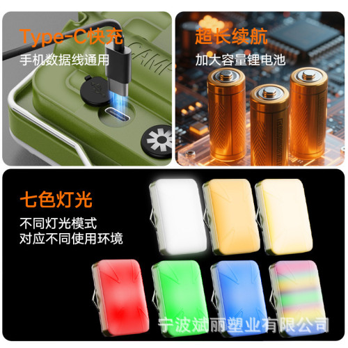 露營帳篷野營燈COB戶外強光照明工地工作應急夜市擺攤行動電源