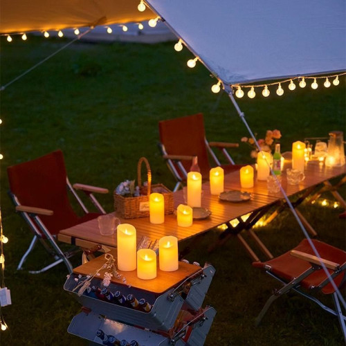 led蠟燭燈戶外露營裝飾燈氛圍燈帳篷酒吧桌面氣氛燈生日場景布置