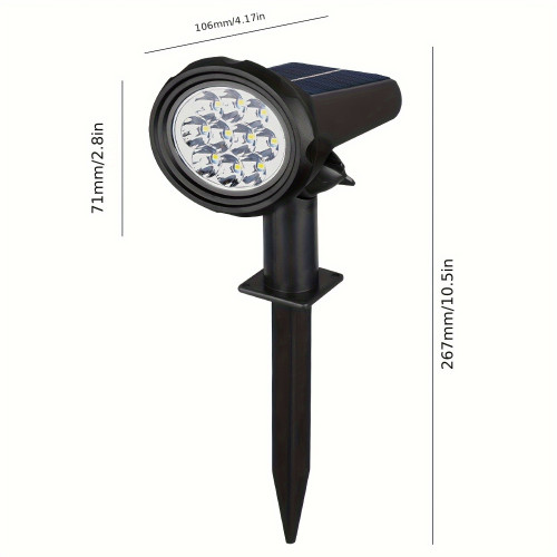 1pc 10led Solar Spotlight Outdoor Garden Light Intelligent