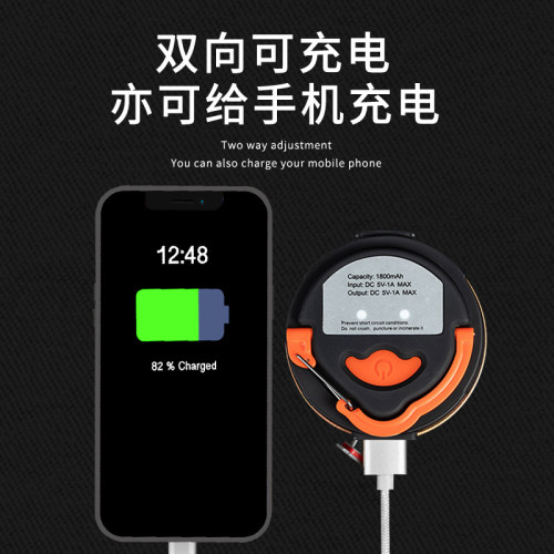 雙向充電帳篷燈戶外可攜式露營氛圍燈掛式手電筒LED野營