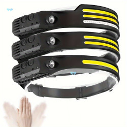 2PCS LED Rechargeable Headlamp, 230°WIDe Beam Head Lamp