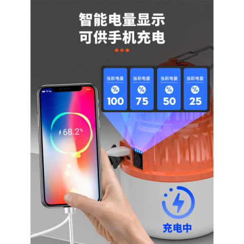 露營燈太陽能戶外超長續航充電掛燈野營照明停電應急燈擺攤家用漩