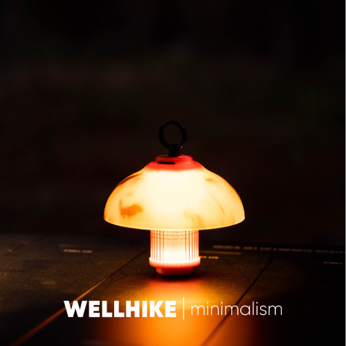 WELLHIKE復古木紋鉢體燈罩PP戶外露營營地居家氛圍配件38GZ燈通用