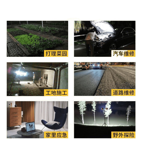 應急充電投光燈強光露營燈夜市停電戶外工地照明燈