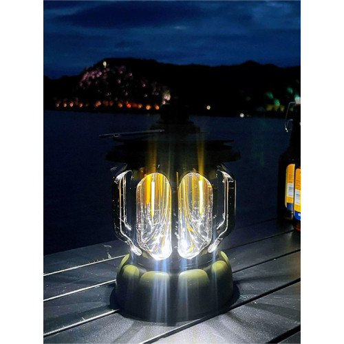 露營燈新款戶外野營LED復古手提帳篷燈便捷式USB充電防水