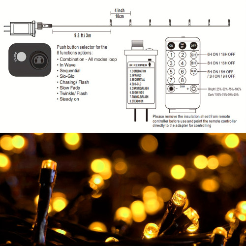 301FT Christmas Twinkle Lights Outdoor, Xmas String Lights