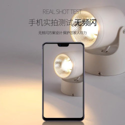 LED智能明裝射燈可調角度免打孔聚光燈服裝店鋪過道客廳牆壁筒燈