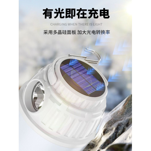 太陽能露營燈夜市擺攤照明停電應急燈充電超長續航戶外帳篷燈掛燈