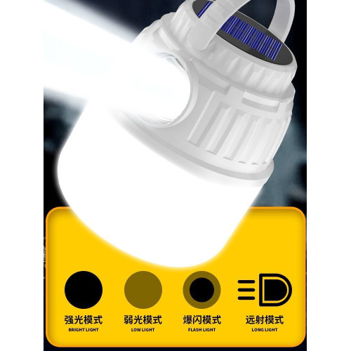 太陽能露營燈夜市擺攤照明停電應急燈充電超長續航戶外帳篷燈掛燈