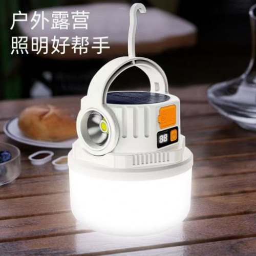 .露營充電太陽能戶外超長續航夜市照明燈擺攤地攤帳篷停電應急家