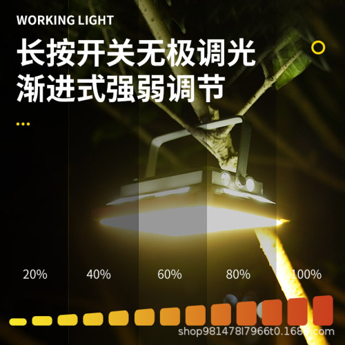 戶外露營燈家用照明可攜式多功能手提燈無極調光超長續航應急野營燈