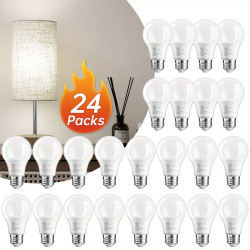 12/24 Pack 5000K A19 E26 led Bulb Bright White 60 Watt led