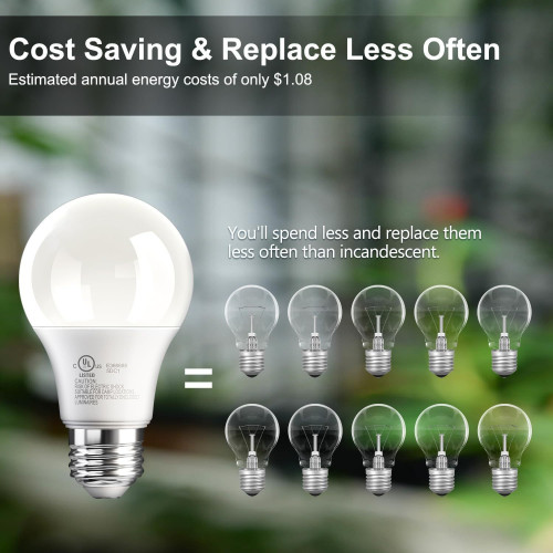 12/24 Pack 5000K A19 E26 led Bulb Bright White 60 Watt led