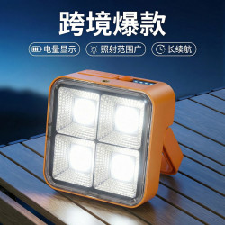迷你太陽能露營燈強磁吸附應急爆亮充電燈多檔調節戶外擺攤燈