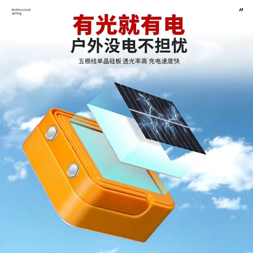 迷你太陽能露營燈強磁吸附應急爆亮充電燈多檔調節戶外擺攤燈 迷你太陽能露營燈強磁吸附應急爆亮充電燈多檔調節戶外擺攤燈