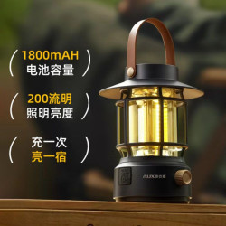Ehd露營燈超長續航手提多功能暖光復古可充電野外露營照明